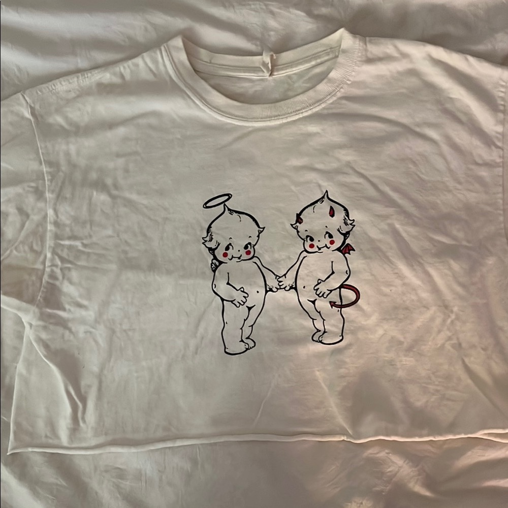 Brandy Melville White Graphic Tee